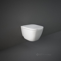 чаша унітазу Rak Ceramics One підвісна, без обідка + сидіння Soft-Close (EL13AWHA+YFG103C)