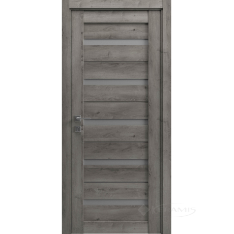 Дверне полотно Grand Lux 4 700 мм, напівскло сатин, небраска