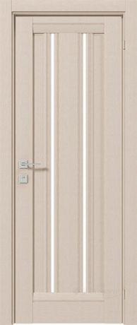 Дверное полотно Rodos Fresca Mikela 600 мм, с полустеклом, беленый дуб