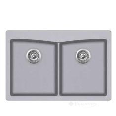 кухонная мойка Aquasanita Arca 840x560x230 две чаши, алюметаллик (SQA210W 202)