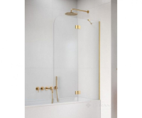 штора для ванны Radaway Garda PND II 100х150 правая, прозрачное стекло, brushed gold (10720100-99-01R)