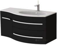 тумба Botticelli Vndr 108x55x43 черная с умывальником "vanessa 110r", правая (Vndr-110)