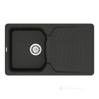 кухонная мойка Vankor Sigma 84,5x49 black + сифон (SMP 02.85)