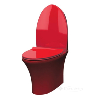 унітаз-компакт Idevit Rena червоний, підлоговий, з функцією біде + сидіння soft close (SETK2904-0205-081-1-6200)