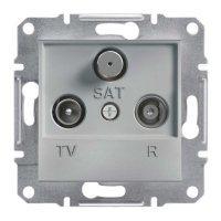 розетка Schneider Electric Asfora TV-R-SAT, 1 пост., без рамки, алюміній (EPH3500261)