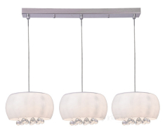 підвісний світильник Azzardo Quince, білий, прозорий, 3 лампи (LP1056-3P /AZ2455)