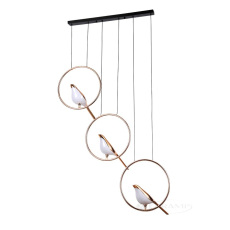 Светильник подвесной Levistella с птицами (784V1003-3B BK+FGD)