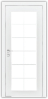 дверне полотно Rodos Loft Porto 600 мм, зі склом, білий мат