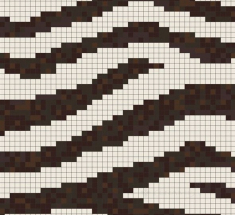 декор Сolibri mosaic Декор "Зебра" стеклянная мозаика 50,4x50,4 (07_3)