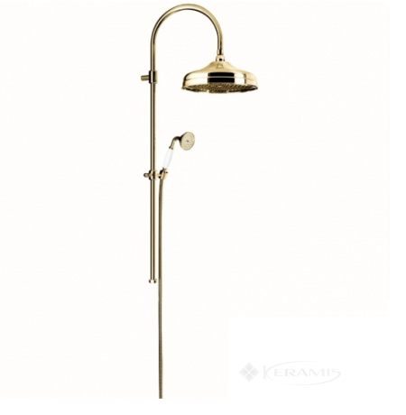 Душевой набор Fir Classic Showers антикварное золото & коричневый керамик (14152731409)