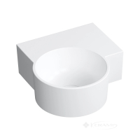 умывальник Omnires Ovo M+ 34,5х33,5 угловой, правый, matt white (OVO335UWPBM)