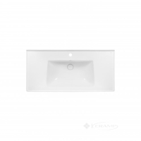 умывальник Qtap Albatross 100x48 с донным клапаном, белый (QT01115100CW)