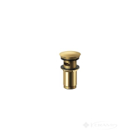 донный клапан для умывальников Cersanit Click-Clack с переливом браш золото (S951-847)