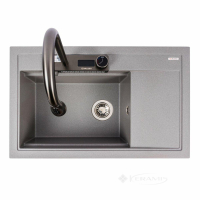 кухонная мойка Valeso Atrium 79x50x20 на столешницу, гранит, серый мусон (SP000049241)