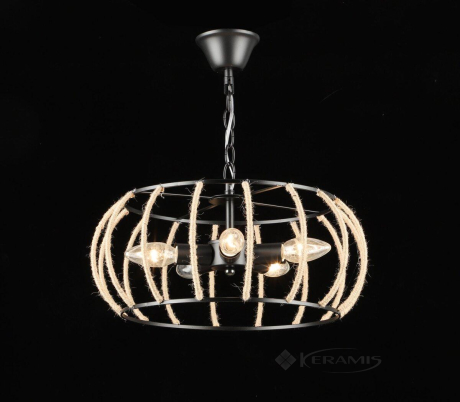 Люстра Valeso подвесная в стиле лофт E2722/5, черный (SP000048836)