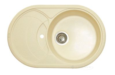 Кухонна мийка Granitika Oval 78x50x20 крем (O785020)