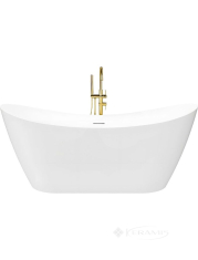 ванна акрилова Rea Ferrano Slim 170х80 + сифон + клапан click/clack, white (REA-W4330)