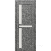 дверное полотно Rodos Modern Alfa 800 мм, полустекло, мрамор серый