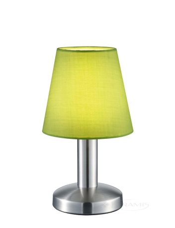 Настольная лампа Trio Mats, никель матовый, зеленый (599600115)