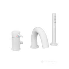 змішувач для ванни Paffoni Light MAX FLOW вбудований в борт, білий (LIG047BO)