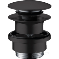 донний клапан для умивальника Hansgrohe push-open для раковини і біде, чорний матовий (50100670)