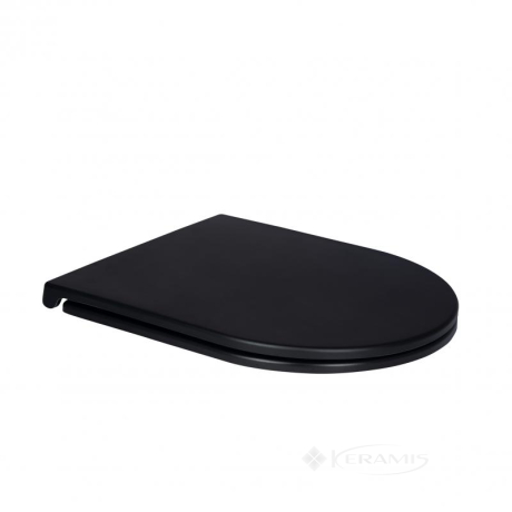 Сидіння Qtap Robin з мікроліфтом Slim, чорний матовий (QT99HY2411MB)