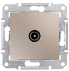 розетка Schneider Electric Sedna TV 1 пост., без рамки, титан (SDN3201668)