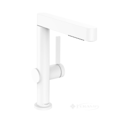 смеситель Hansgrohe Finoris для умывальника с вытяжным душем, с донным клапаном Push Open, белый матовый (76063700)