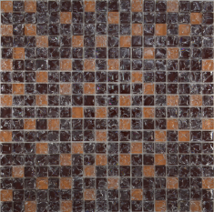 мозаика Grand Kerama 30х30 (1,5х1,5) микс коричнево-бежевый колотый (451)