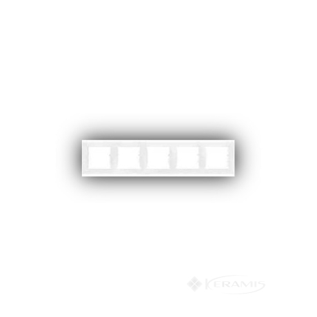 Рамка Schneider Electric Sedna 5 пост., белая (SDN5800921)