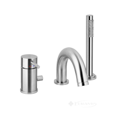 змішувач для ванни Paffoni Light, вбудований у борт, сталь (LIG047ST)