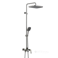 душова система для ванни та душу Gappo 3х режимна, gungrey (G2428-9)