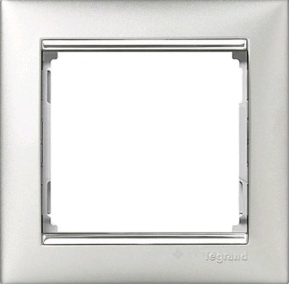 Рамка Legrand Valena 1 пост., алюміній/срібло (770351)