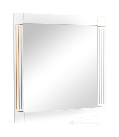 Зеркало Аквародос Роял 100x80x1,8 белое/золото (АР0002651)