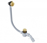 сифон для ванны Excellent Hover 80 см click/clack c наполнением и очисткой сверху, золотой матовый (ARIN.3410CB)