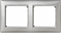 рамка Legrand Valena 2 пост., алюміній/срібло (770352)
