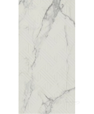 плитка Paradyz Carrastone 29,8x59,8 white rekt. dekor mat