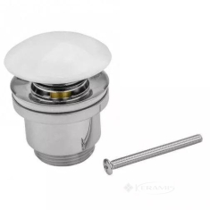 донный клапан Frap 1 1/4' автомат, латунь, крышка белая (F62-8)