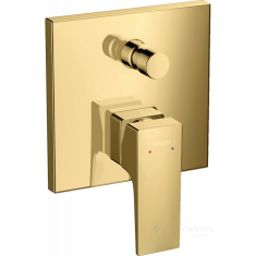 смеситель для ванны скрытого монтажа Hansgrohe Metropol со встроенной защитной комбинацией, золото (32546990)