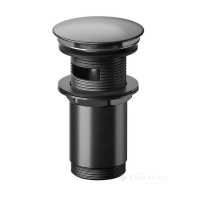 донный клапан для умывальников Cersanit Click-Clack с переливом, оружейная сталь (S951-705)