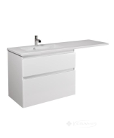 шкафчик подвесной Мойдодыр Палермо 140х45х45 ADAM 140 L подвесной, белый глянец (00-0009311)