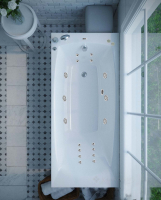 гідромасажна ванна WGT Rialto Lido 170x75 + корпус+рама+злив/перелив (RLTLD170HLUPBW)