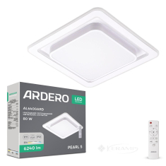 люстра светодиодная накладная Ardero AL6400ARD PEARL S 80Вт белый (80242)