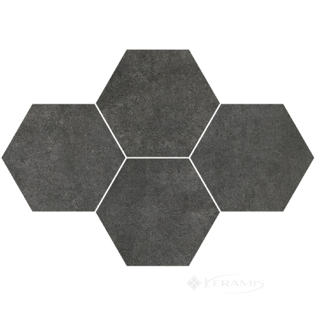 Мозаїка Stargres Qubus 28,3x40,8 antracite heksagon
