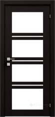 дверное полотно Rodos Modern Quadro 700 мм, со стеклом, венге шоколадный