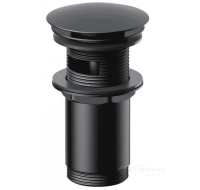 донный клапан для умывальников Cersanit Click-Clack с переливом, черный (S951-701)