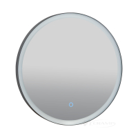 зеркало Aqua Rodos Лоренцо 70x70x4 черный с подсветкой (АР000112799)