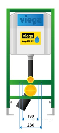 Инсталляционная система Viega Eco-WC 1130x490 для унитаза (606688)