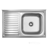 кухонна мийка Kroner Satin 80х50х18 сталь (Satin-5080R08180) CV022821