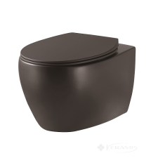 унітаз Devit Acqua підвісний, безободковий з сидінням soft-close, чорний матовий (3020155B)